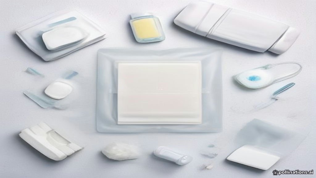 Sterile saline spray and piercing aftercare supplies on white cotton fabric
