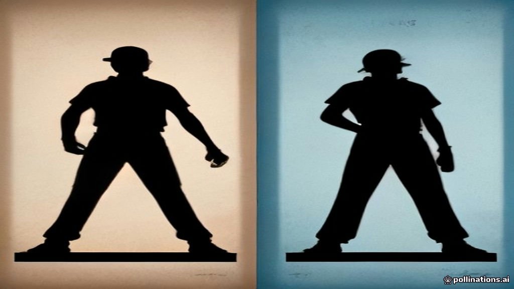 Silhouette comparison of a short 5-foot-6 infielder and a tall 6-foot-7 outfielder on a baseball diamond